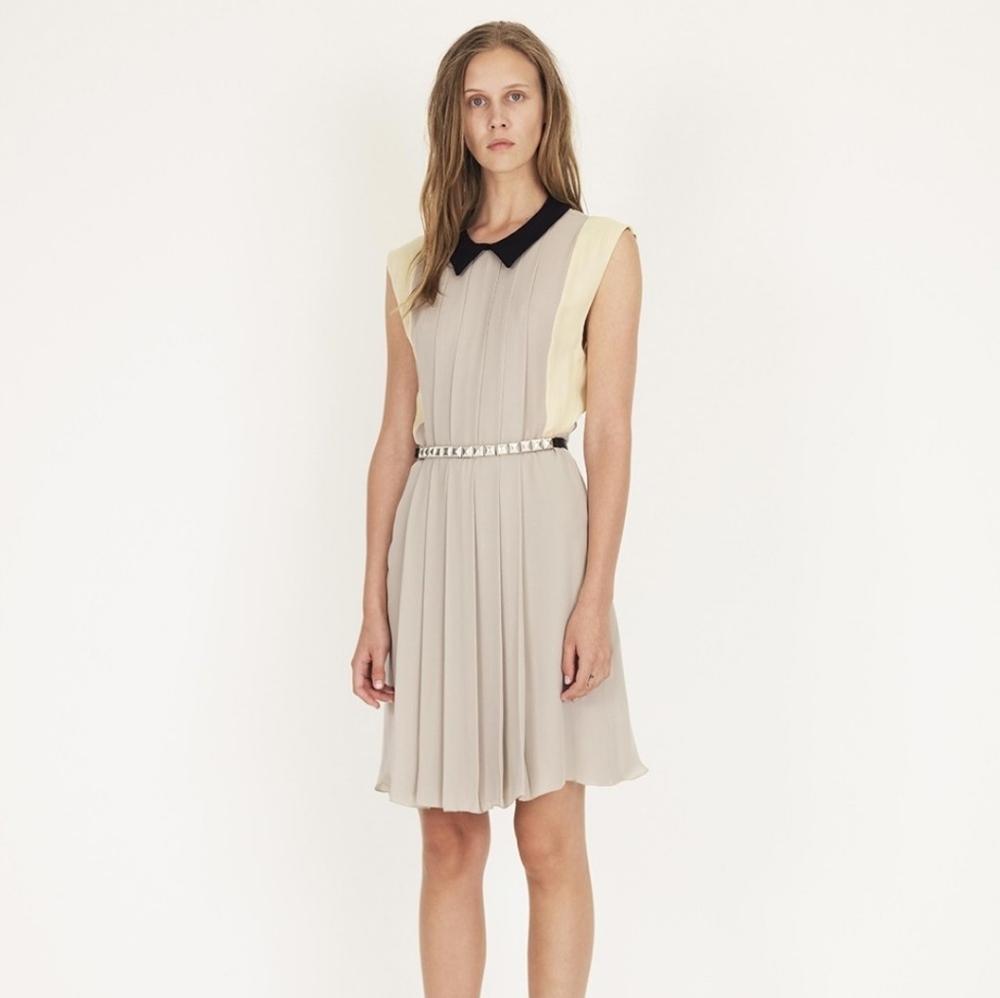 L'Agence NWOT silk color block dress